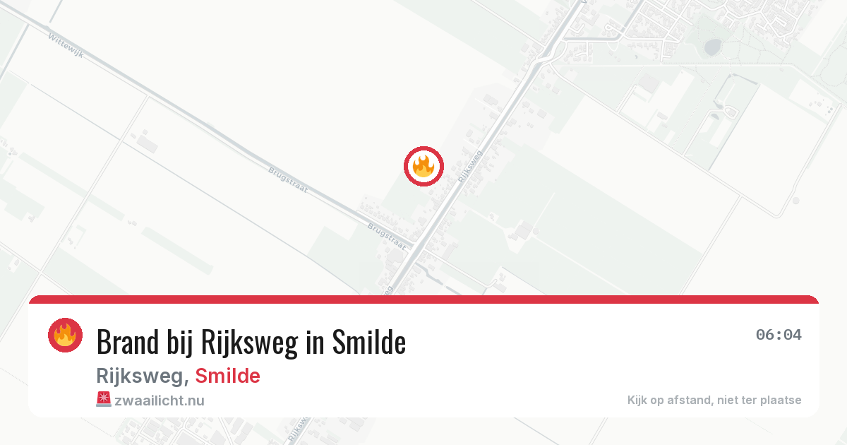 Brand bij Rijksweg in Smilde — 19 mei 2026