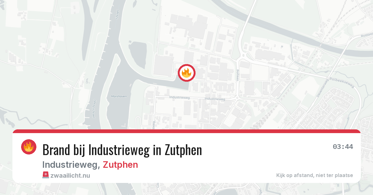 Brand bij Industrieweg in Zutphen — 29 mrt 2026