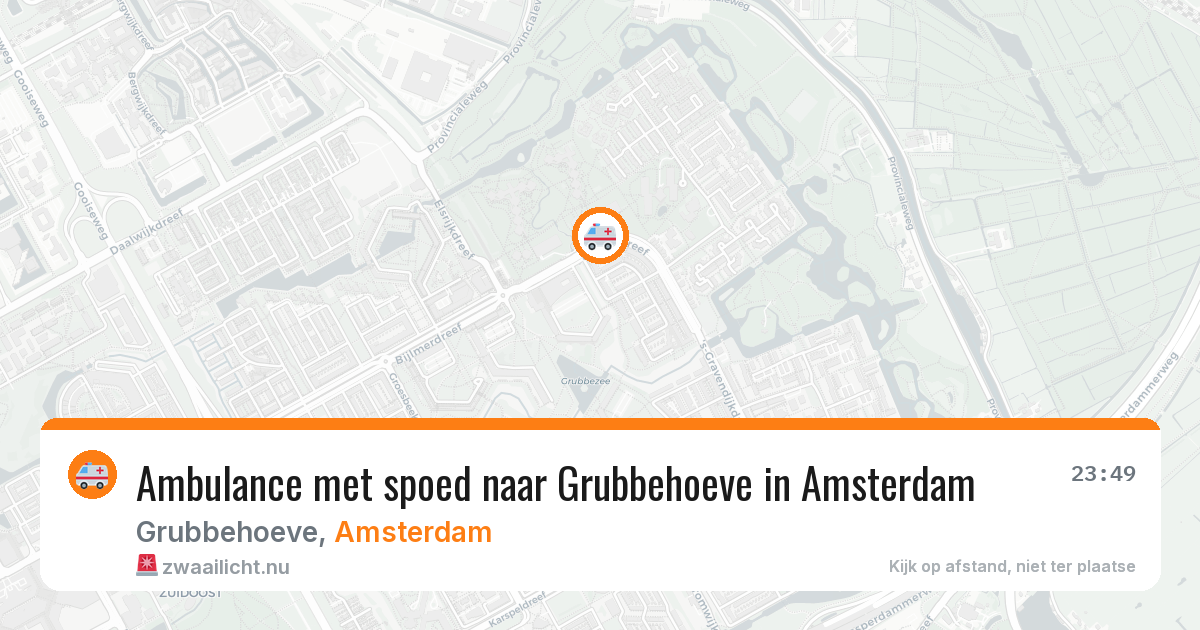 Ambulance met spoed naar Grubbehoeve in Amsterdam — 22 mrt 2026