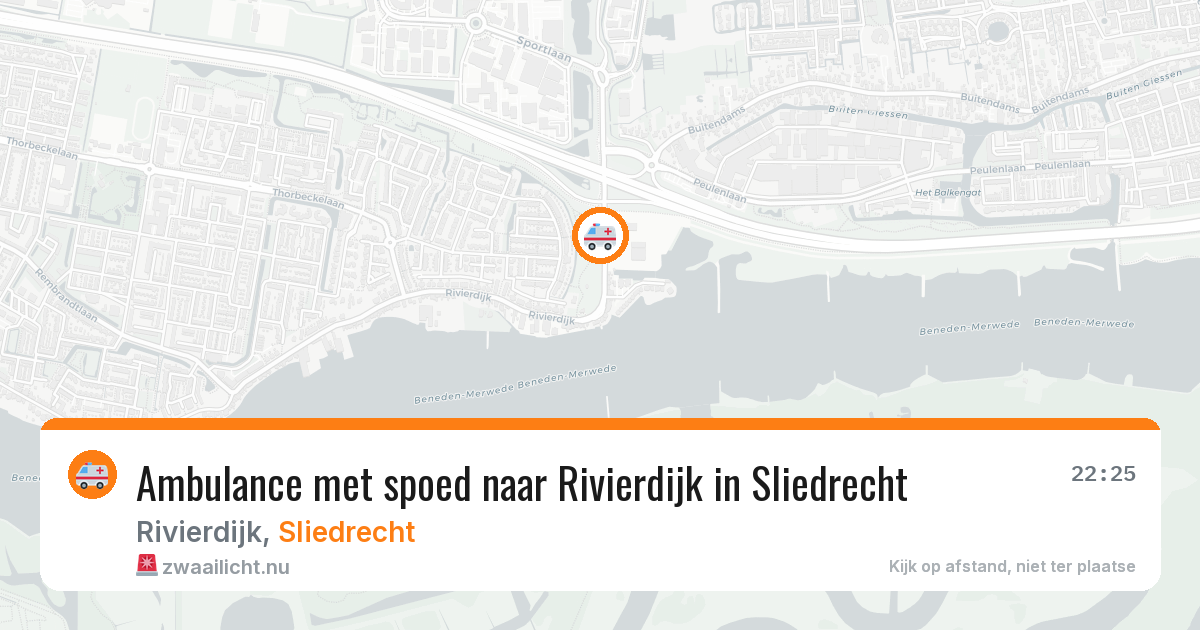 Ambulance met spoed naar Rivierdijk in Sliedrecht — 1 apr 2026