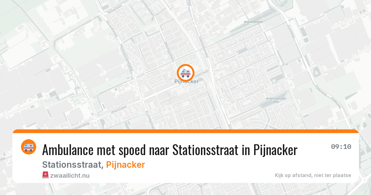 Ambulance met spoed naar Stationsstraat in Pijnacker — 4 jun 2026