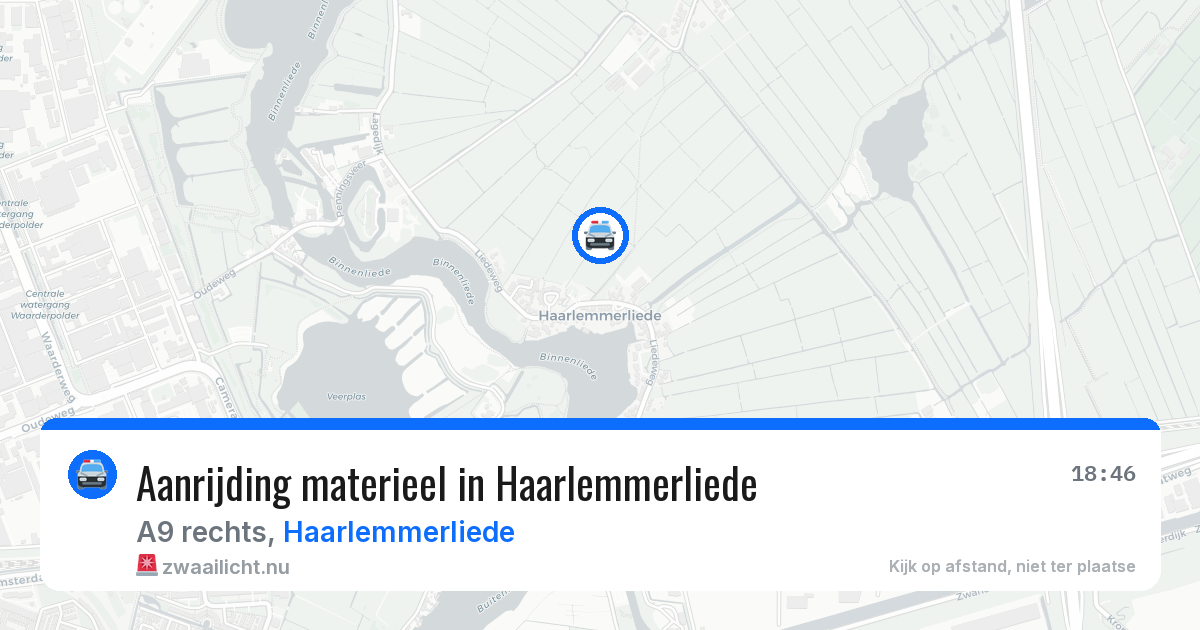 Aanrijding materieel in Haarlemmerliede — 21 apr 2026