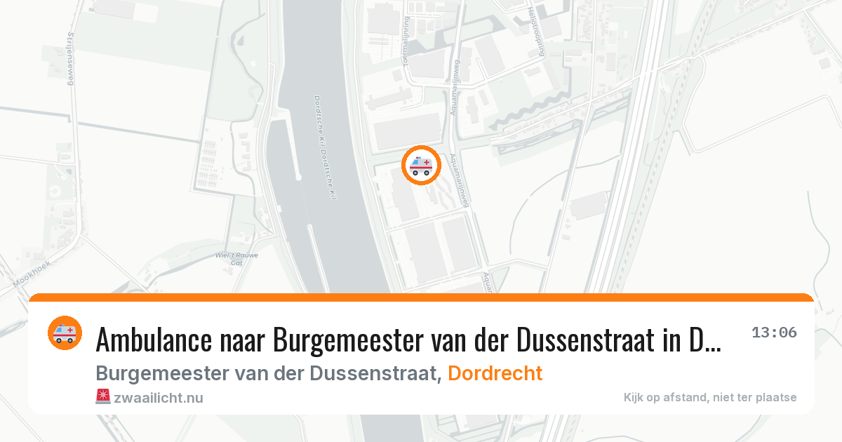 Ambulance naar Burgemeester van der Dussenstraat in Dordrecht — 20 mei 2026