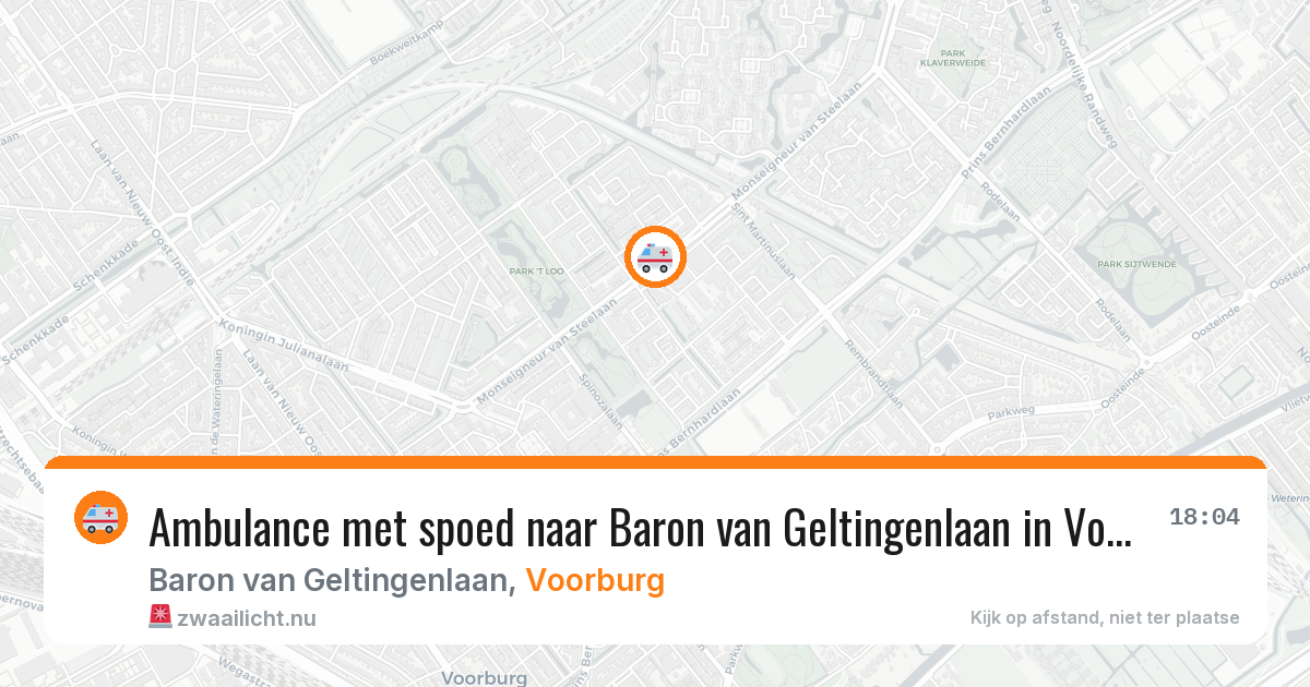 Ambulance met spoed naar Baron van Geltingenlaan in Voorburg — 26 jan 2026