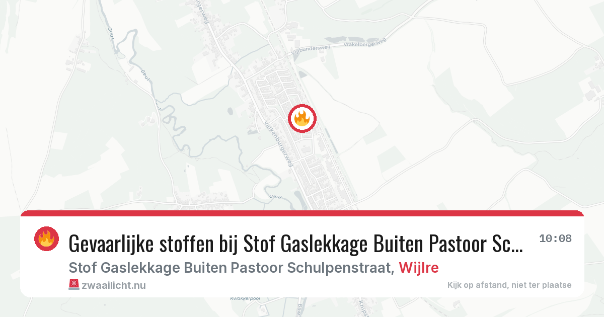 Gevaarlijke stoffen bij Stof Gaslekkage Buiten Pastoor Schulpenstraat in Wijlre — 3 feb 2026