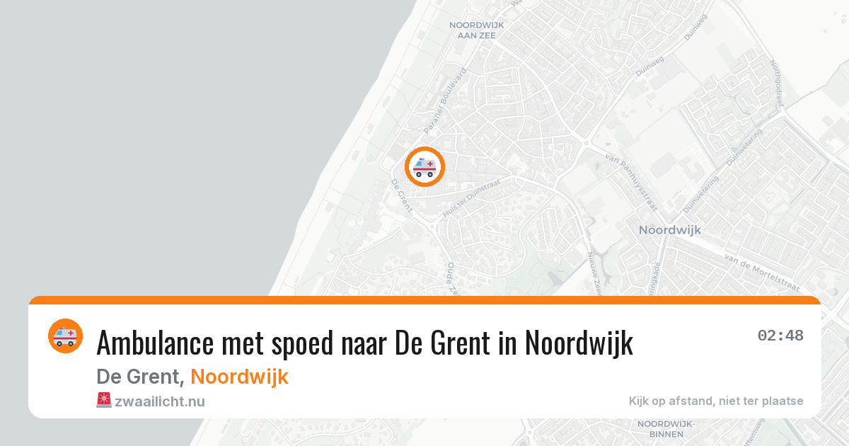 Ambulance met spoed naar De Grent in Noordwijk — 12 jul 2026