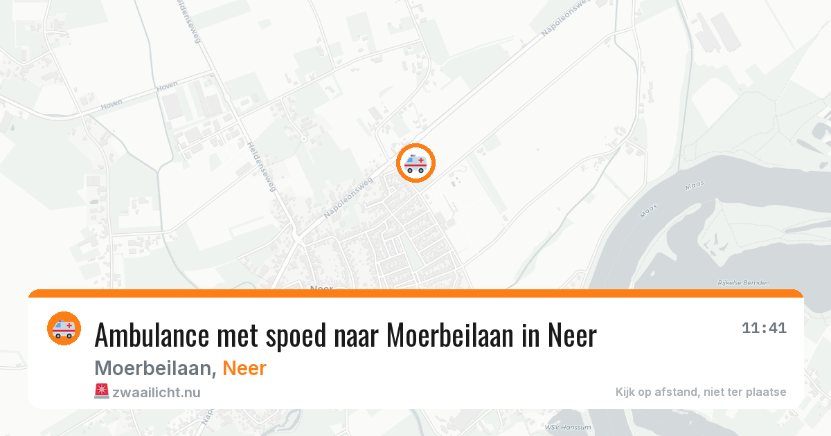 Ambulance met spoed naar Moerbeilaan in Neer — 21 jul 2026