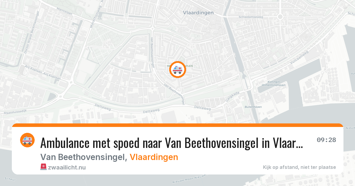 Ambulance met spoed naar Van Beethovensingel in Vlaardingen — 16 jul 2026