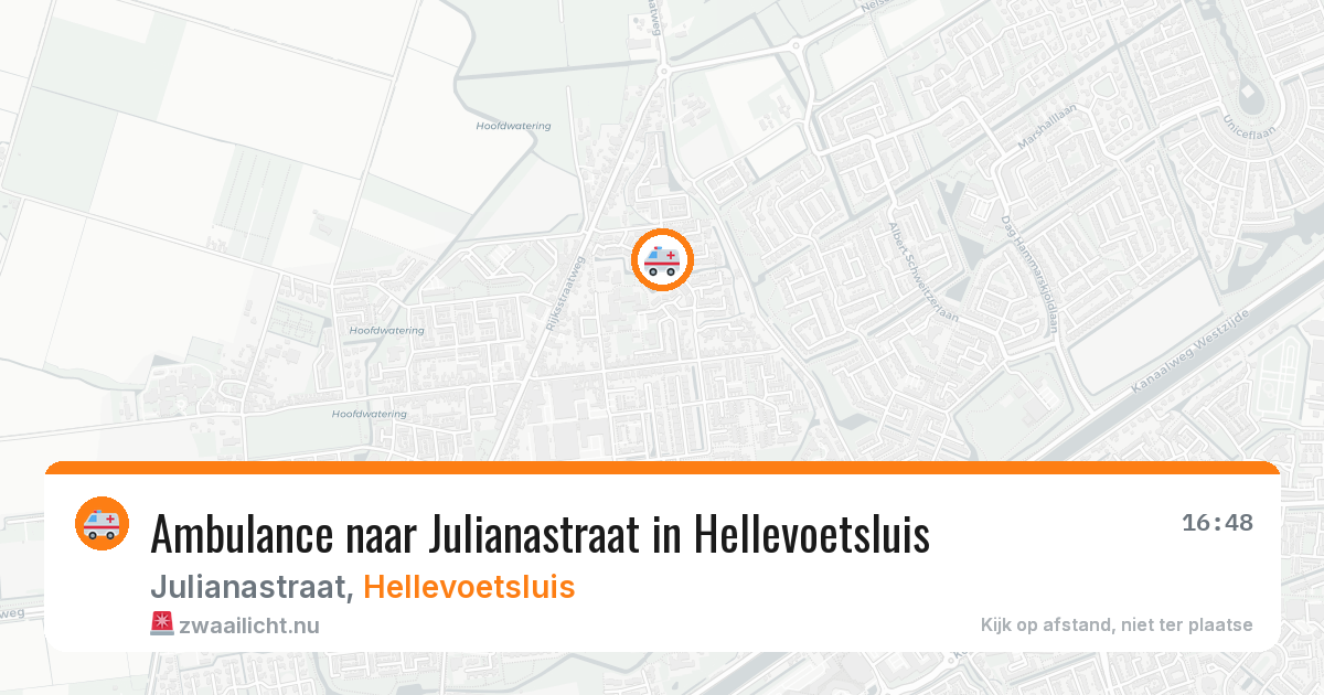 Ambulance naar Julianastraat in Hellevoetsluis — 15 jul 2026