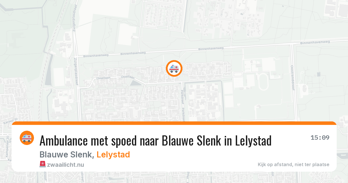 Ambulance met spoed naar Blauwe Slenk in Lelystad — 11 apr 2026