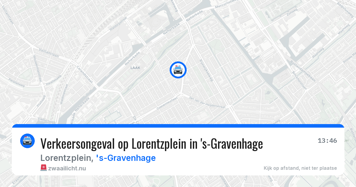 Verkeersongeval op Lorentzplein in 's-Gravenhage — 12 mei 2026