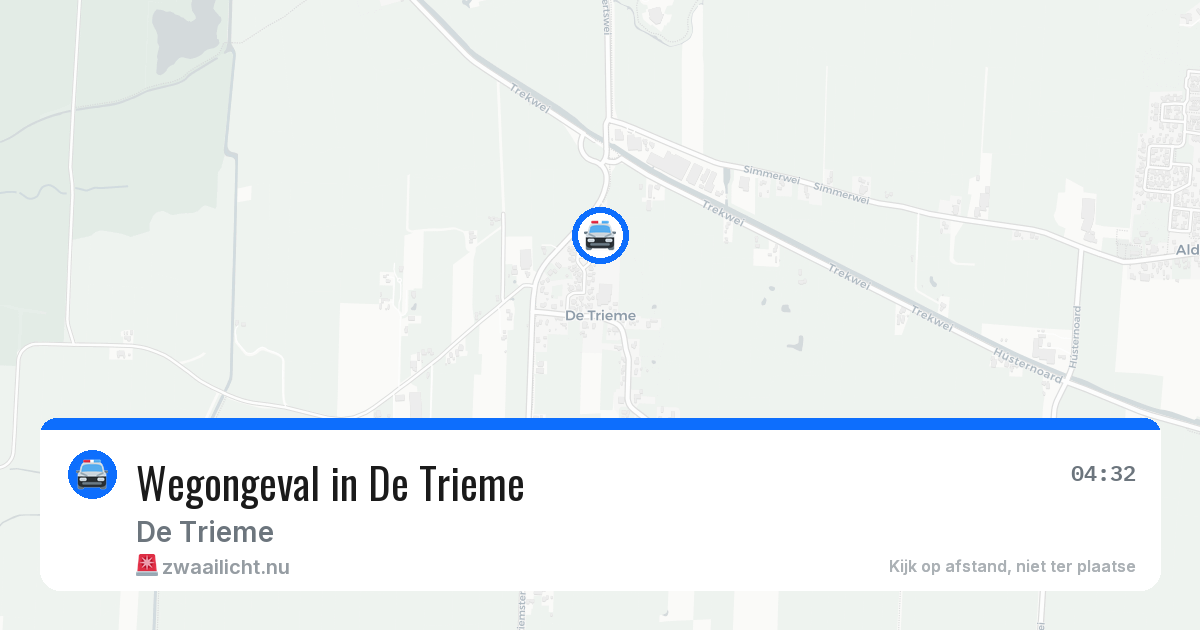 Wegongeval in De Trieme — 20 mrt 2026