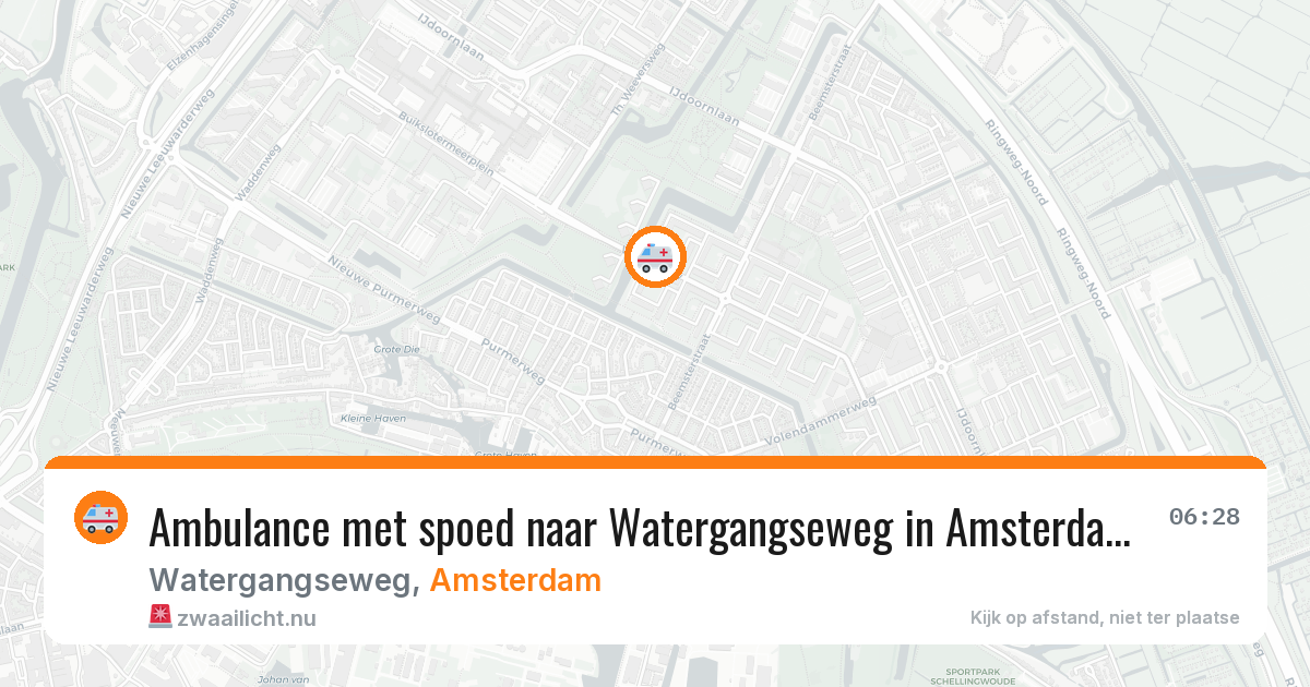 Ambulance met spoed naar Watergangseweg in Amsterdam — 12 jul 2026