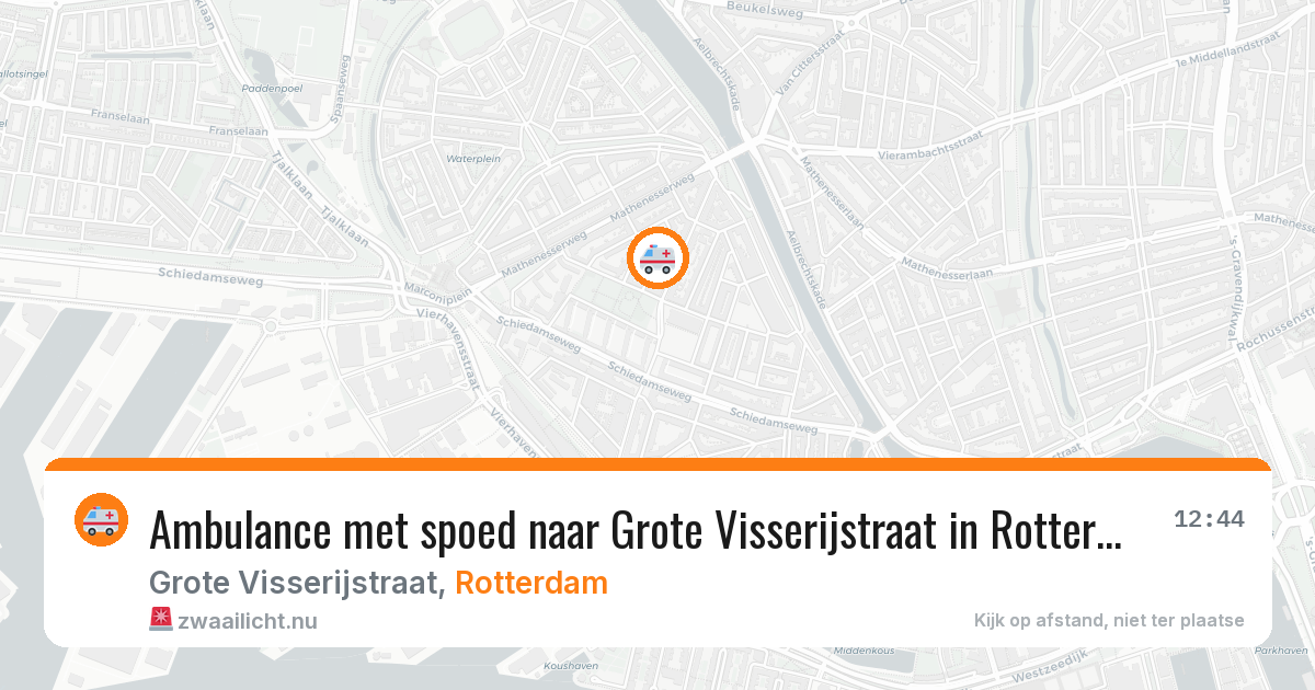 Ambulance met spoed naar Grote Visserijstraat in Rotterdam — 24 mei 2026