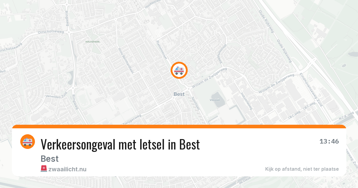 Verkeersongeval met letsel in Best — 12 jul 2026
