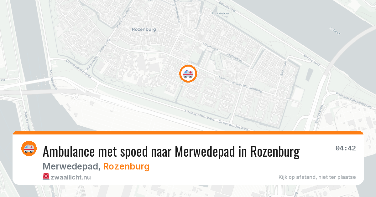 Ambulance met spoed naar Merwedepad in Rozenburg — 6 apr 2026