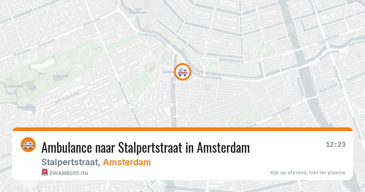 Ambulance naar Stalpertstraat in Amsterdam — 25 mei 2026