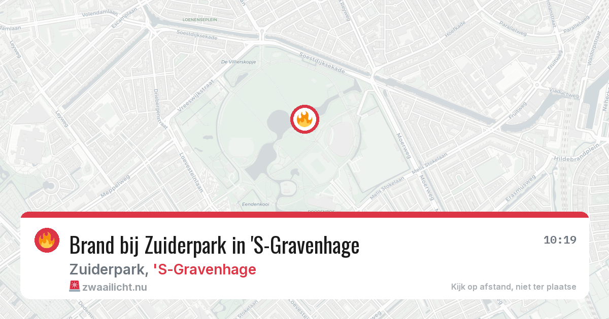 Brand bij Zuiderpark in 'S-Gravenhage — 26 jul 2026