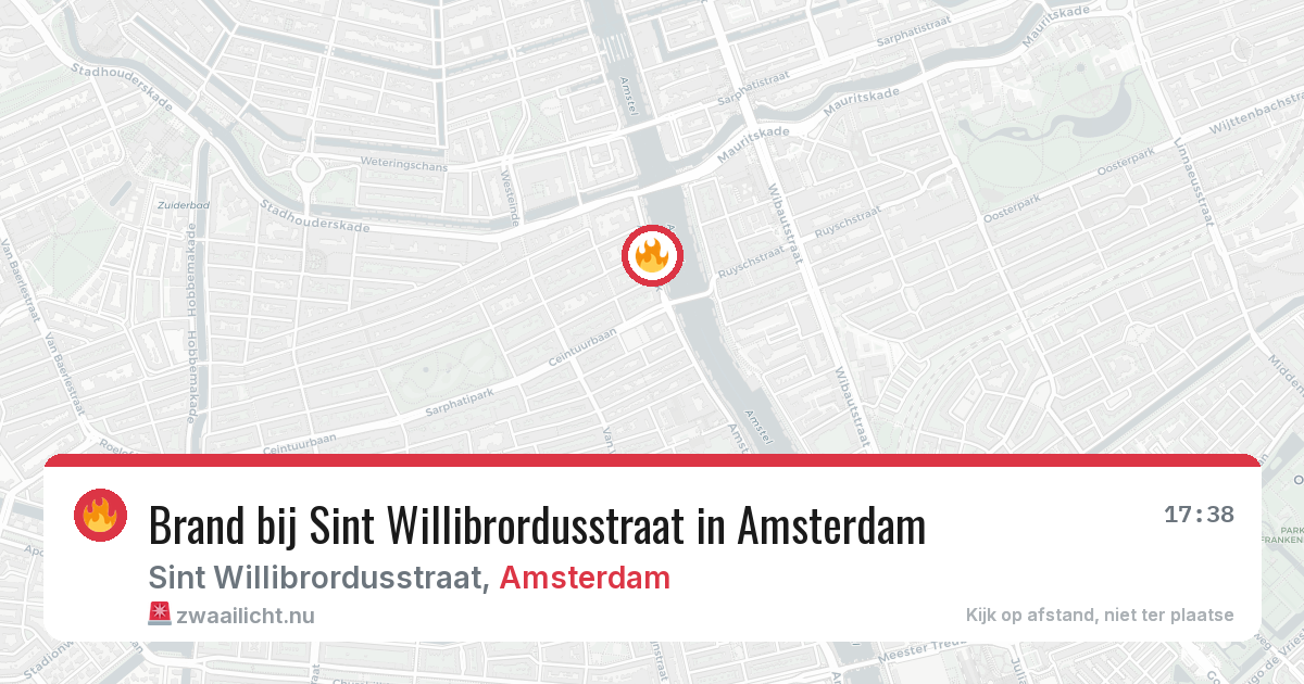 Brand bij Sint Willibrordusstraat in Amsterdam — 11 jul 2026