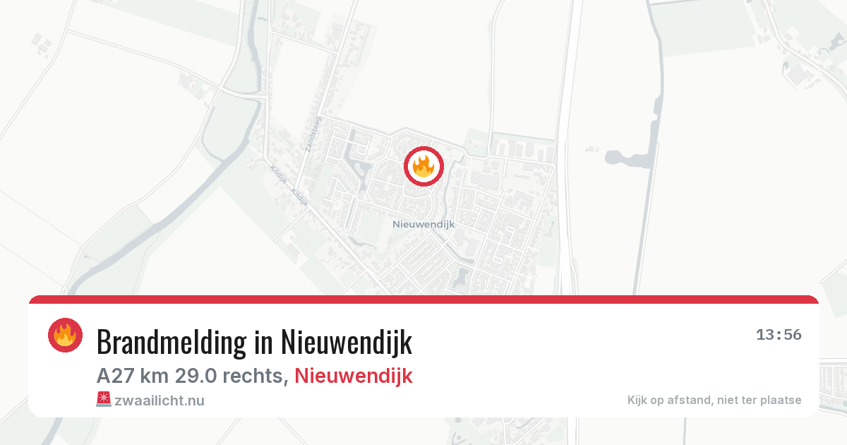 Brandmelding in Nieuwendijk — 1 apr 2026