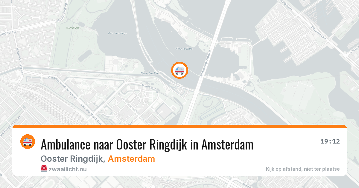 Ambulance naar Ooster Ringdijk in Amsterdam — 4 jun 2026