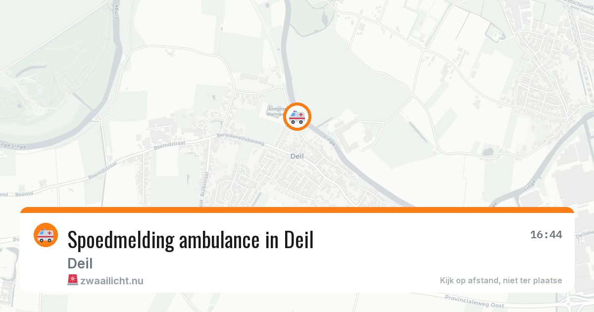 Spoedmelding ambulance in Deil — 20 mrt 2026