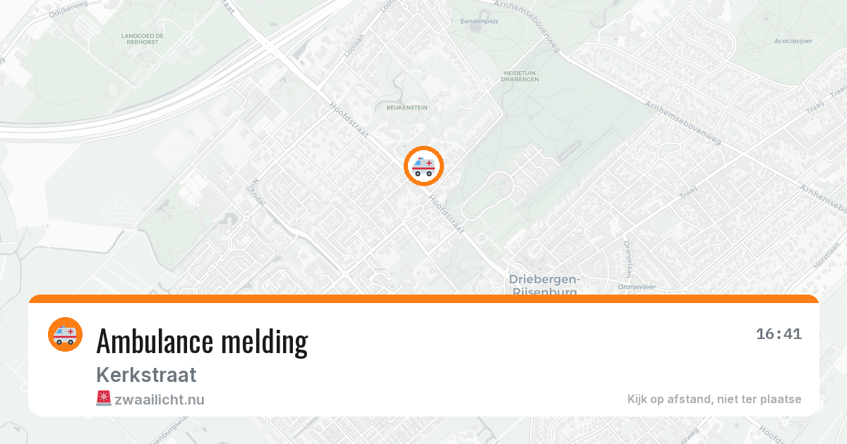 Ambulance melding — 8 jul 2026