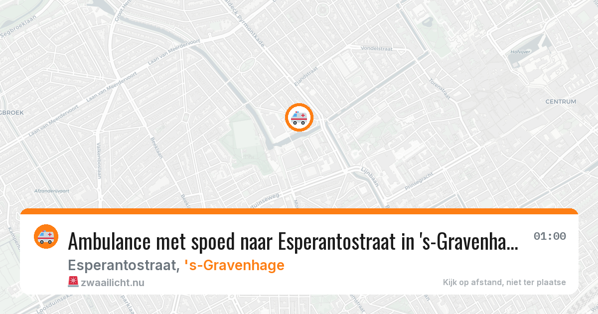Ambulance met spoed naar Esperantostraat in 's-Gravenhage — 6 jun 2026