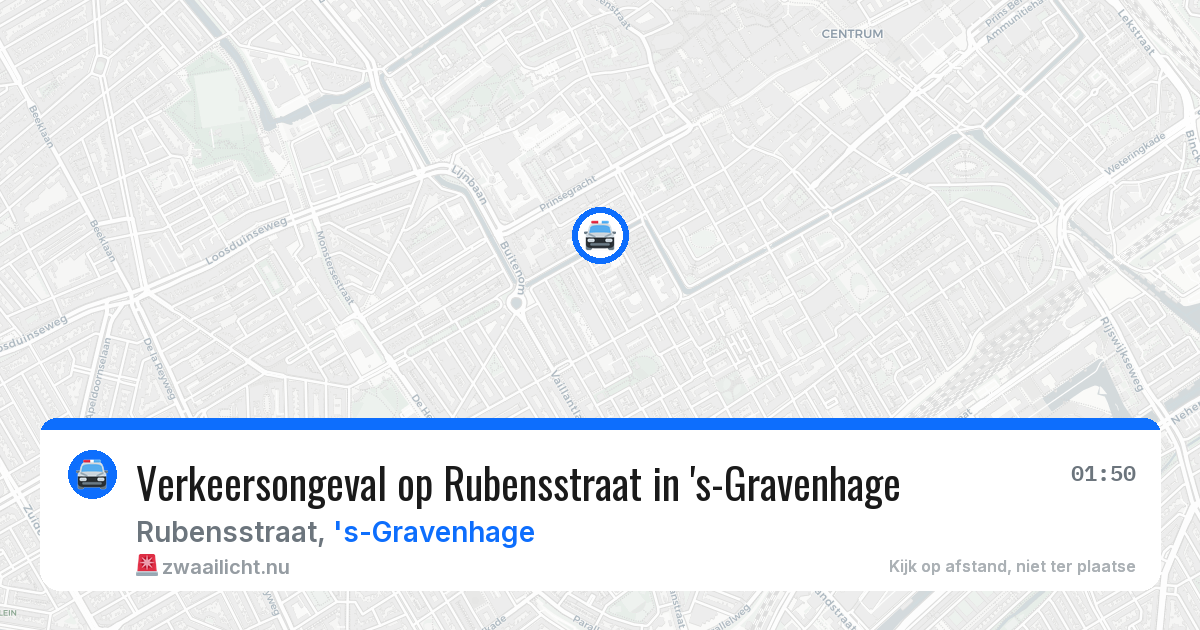 Verkeersongeval op Rubensstraat in 's-Gravenhage — 9 mei 2026