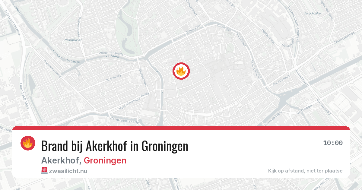 Brand bij Akerkhof in Groningen — 22 mei 2026
