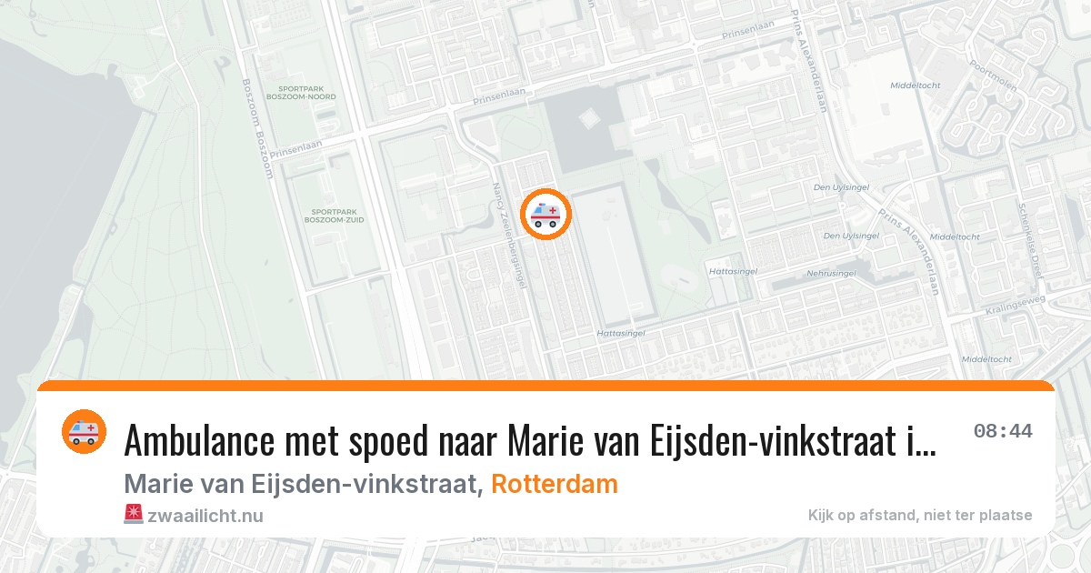 Ambulance met spoed naar Marie van Eijsden-vinkstraat in Rotterdam — 22 jul 2026