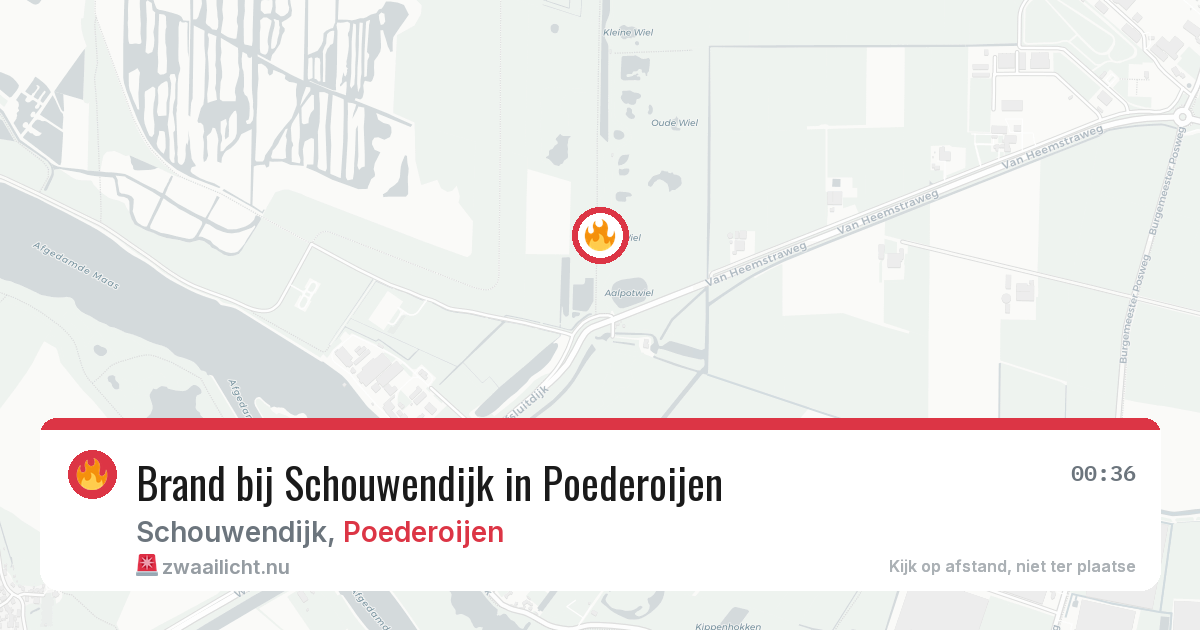Brand bij Schouwendijk in Poederoijen — 10 jul 2026