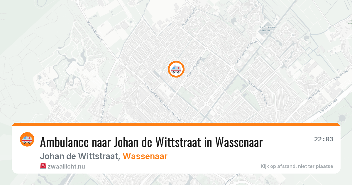 Ambulance naar Johan de Wittstraat in Wassenaar — 12 jul 2026