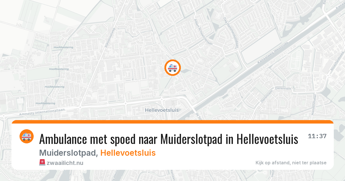 Ambulance met spoed naar Muiderslotpad in Hellevoetsluis — 6 jun 2026