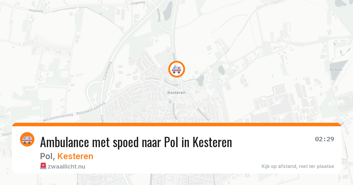 Ambulance met spoed naar Pol in Kesteren — 9 mei 2026