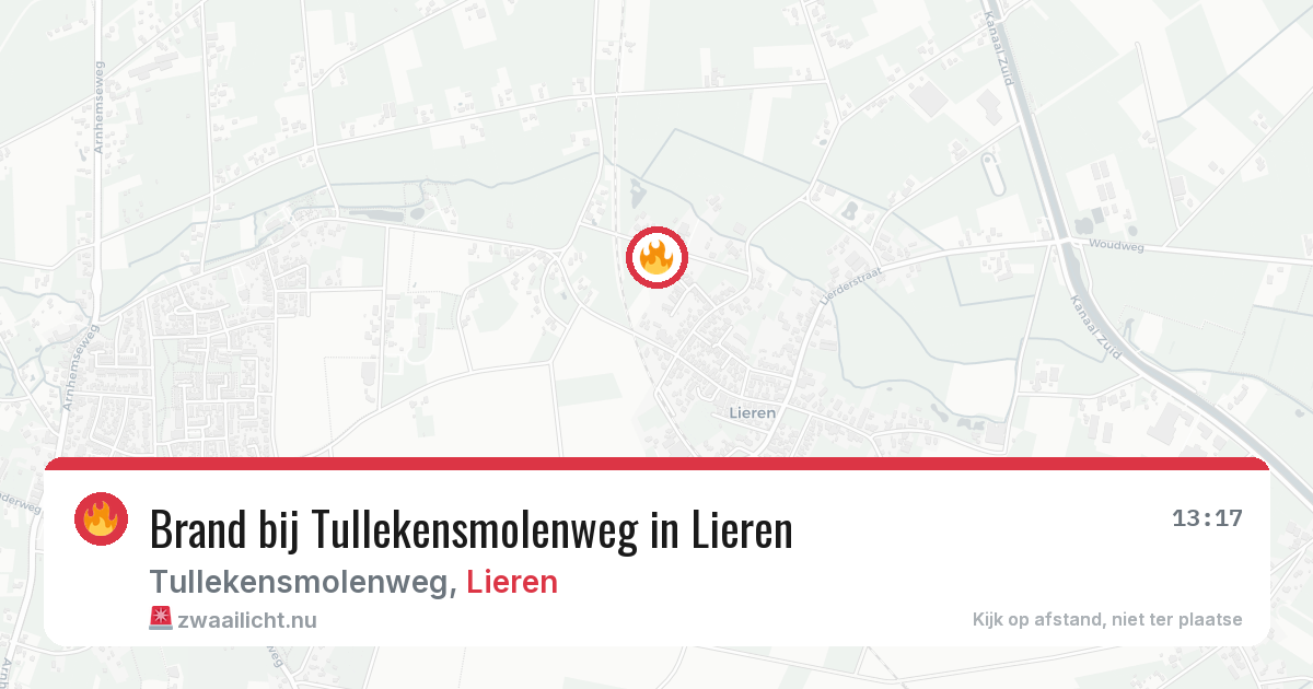 Brand bij Tullekensmolenweg in Lieren — 4 mrt 2026