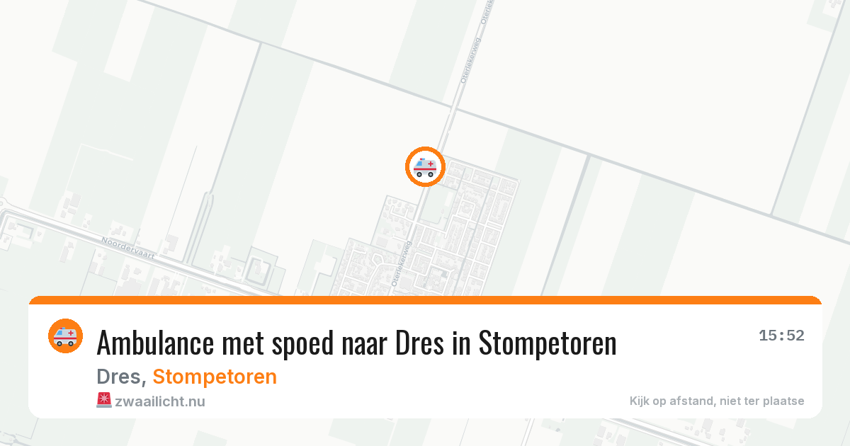 Ambulance met spoed naar Dres in Stompetoren — 19 mei 2026
