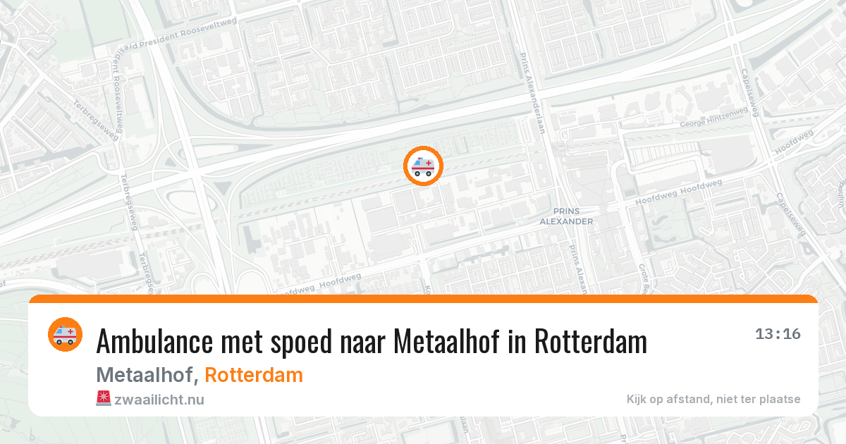 Ambulance met spoed naar Metaalhof in Rotterdam — 26 apr 2026