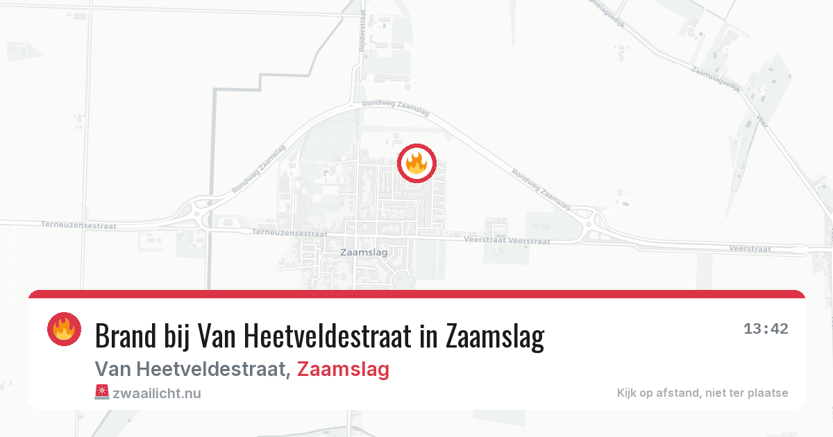 Brand bij Van Heetveldestraat in Zaamslag — 13 mei 2026