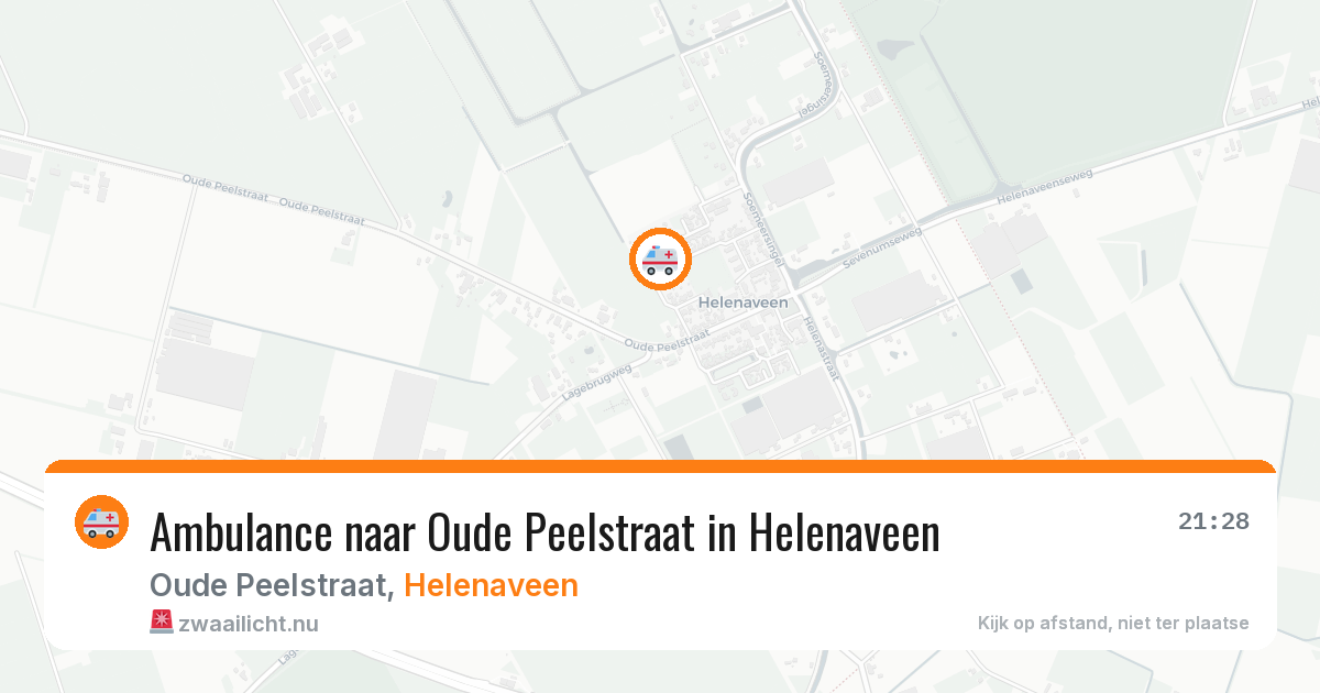 Ambulance naar Oude Peelstraat in Helenaveen — 16 jul 2026