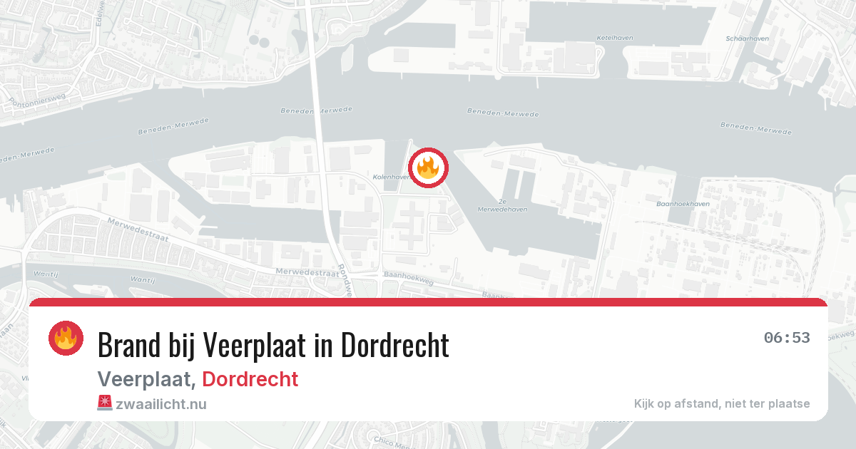Brand bij Veerplaat in Dordrecht — 4 jun 2026