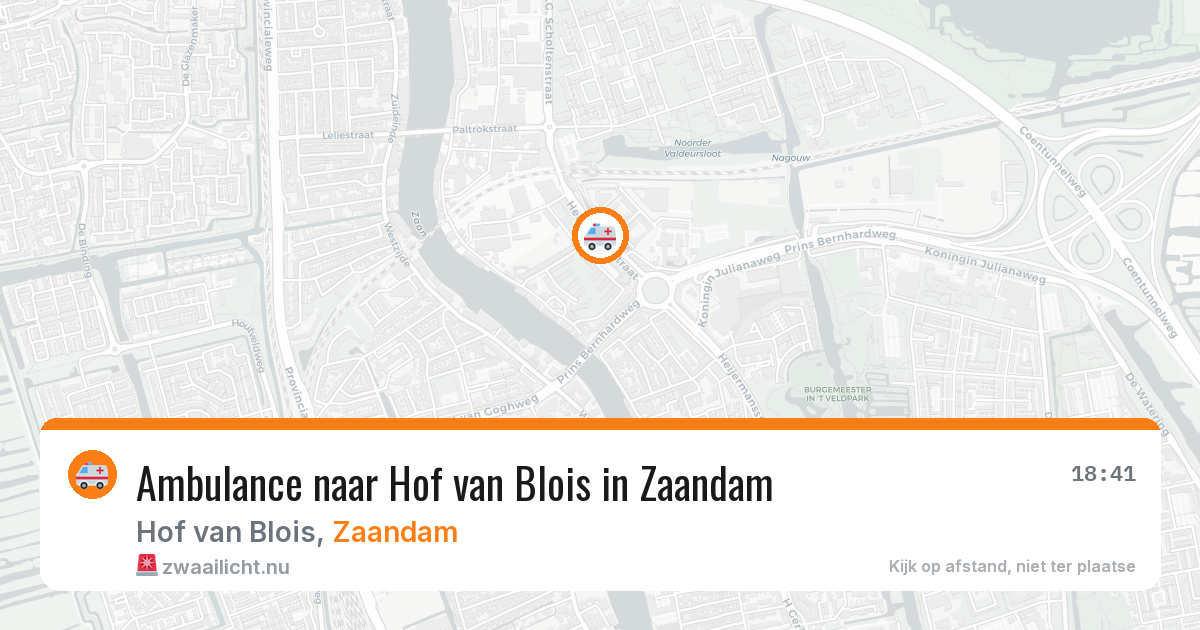 Ambulance naar Hof van Blois in Zaandam — 11 jul 2026