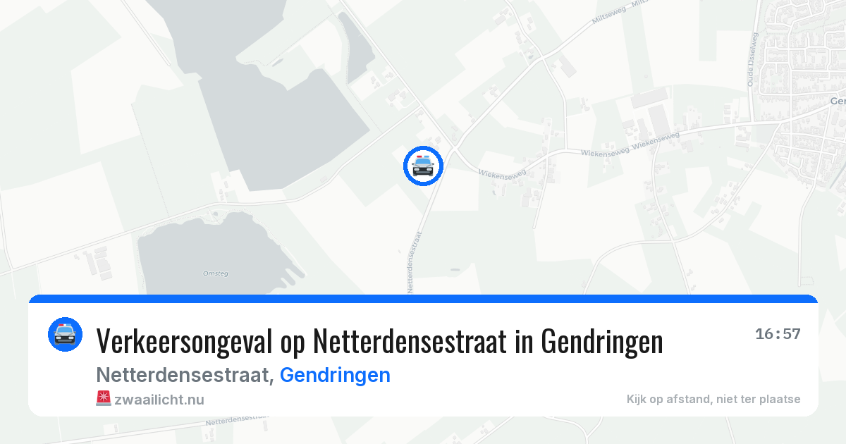 Verkeersongeval op Netterdensestraat in Gendringen — 18 apr 2026