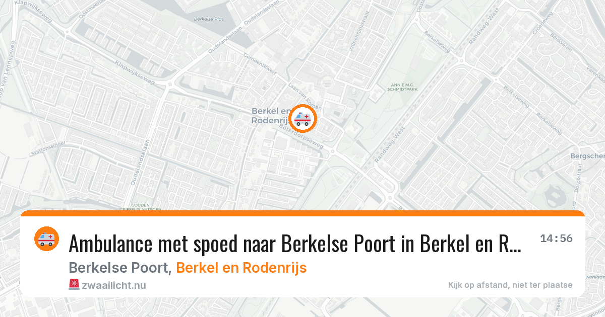 Ambulance met spoed naar Berkelse Poort in Berkel en Rodenrijs — 13 jul 2026