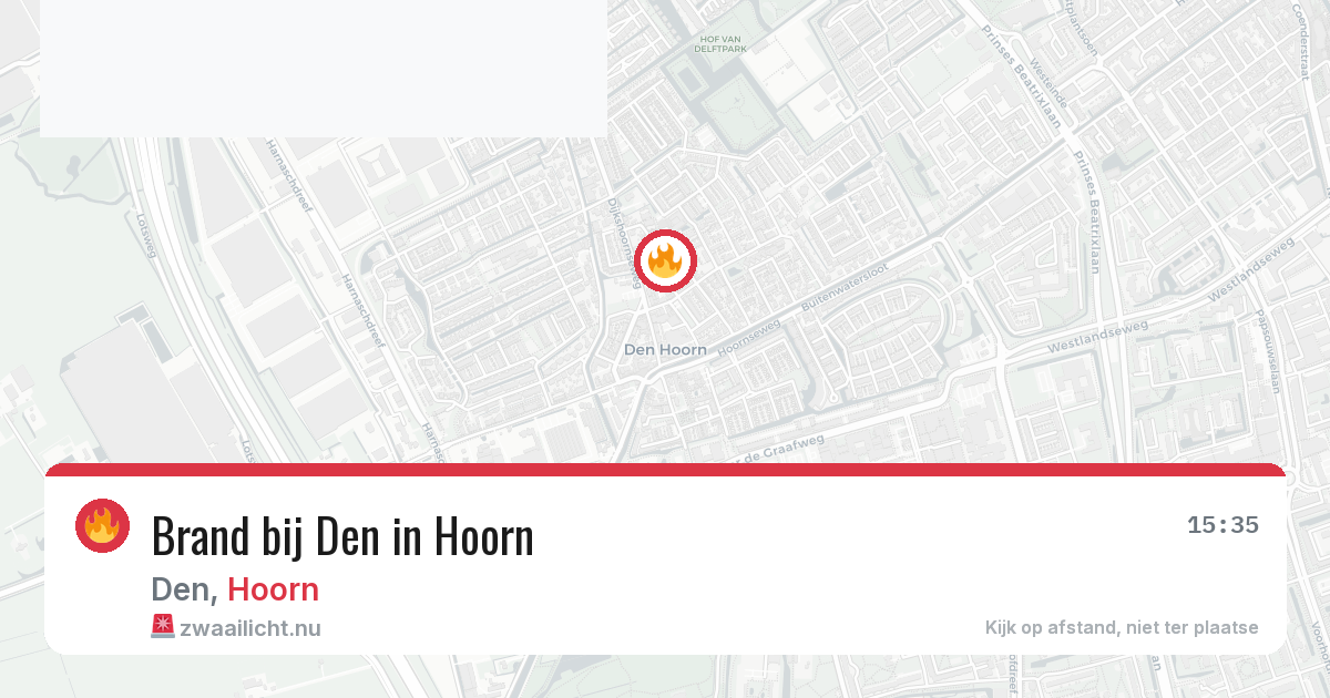 Brand bij Den in Hoorn — 10 jul 2026
