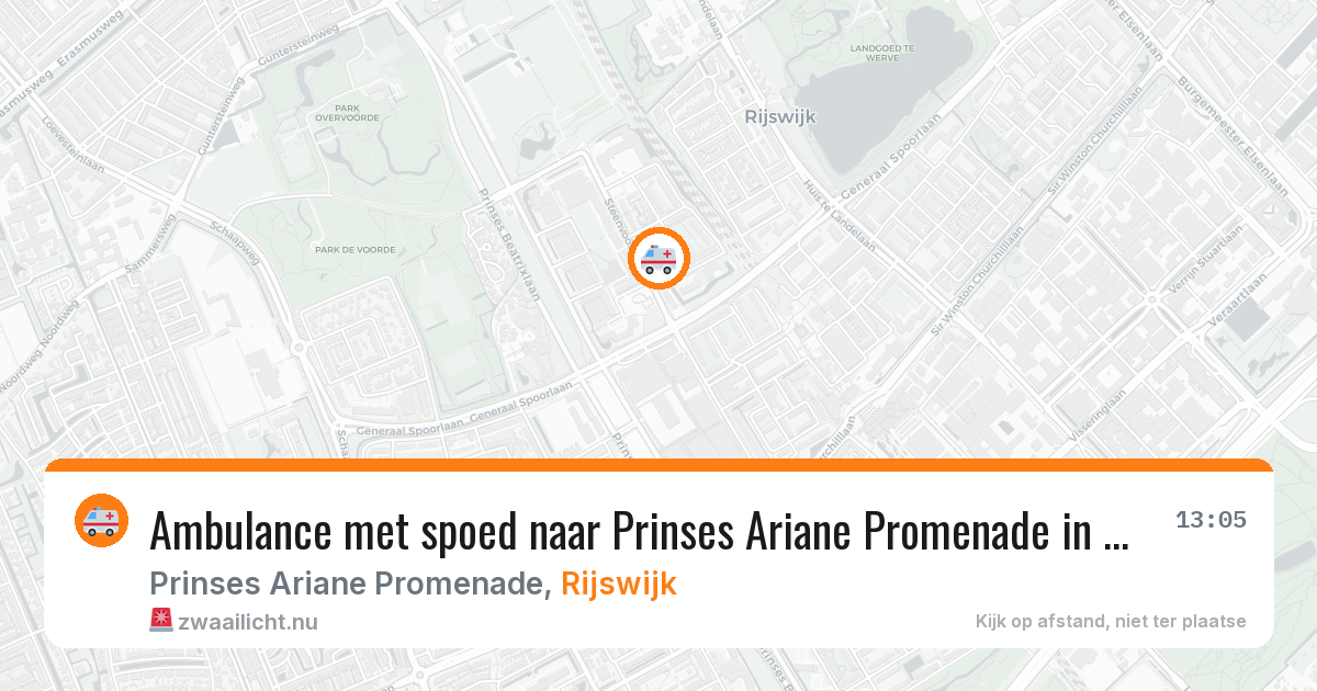 Ambulance met spoed naar Prinses Ariane Promenade in Rijswijk — 20 jul 2026