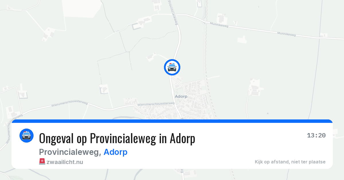 Ongeval op Provincialeweg in Adorp — 19 mrt 2026