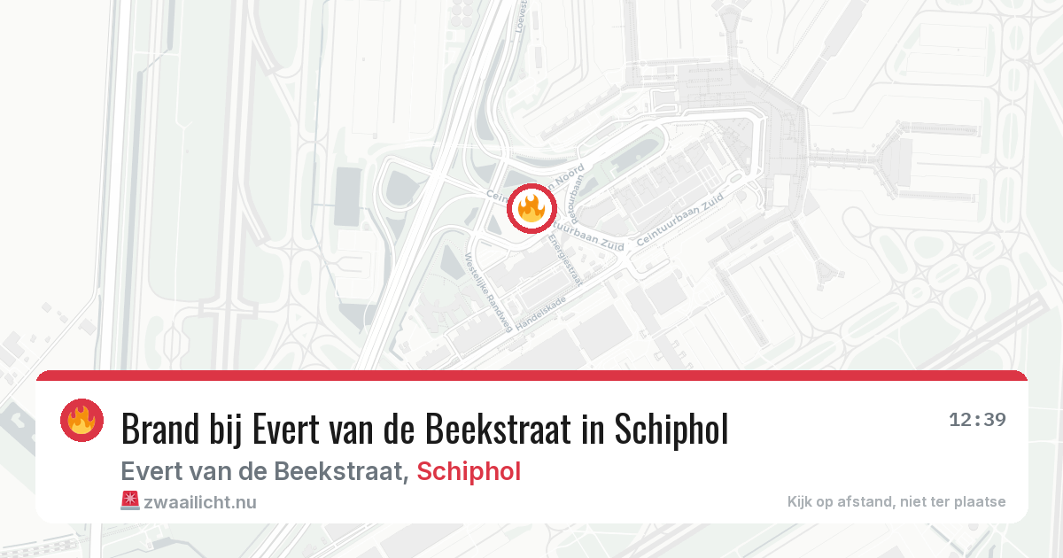 Brand bij Evert van de Beekstraat in Schiphol — 21 mei 2026