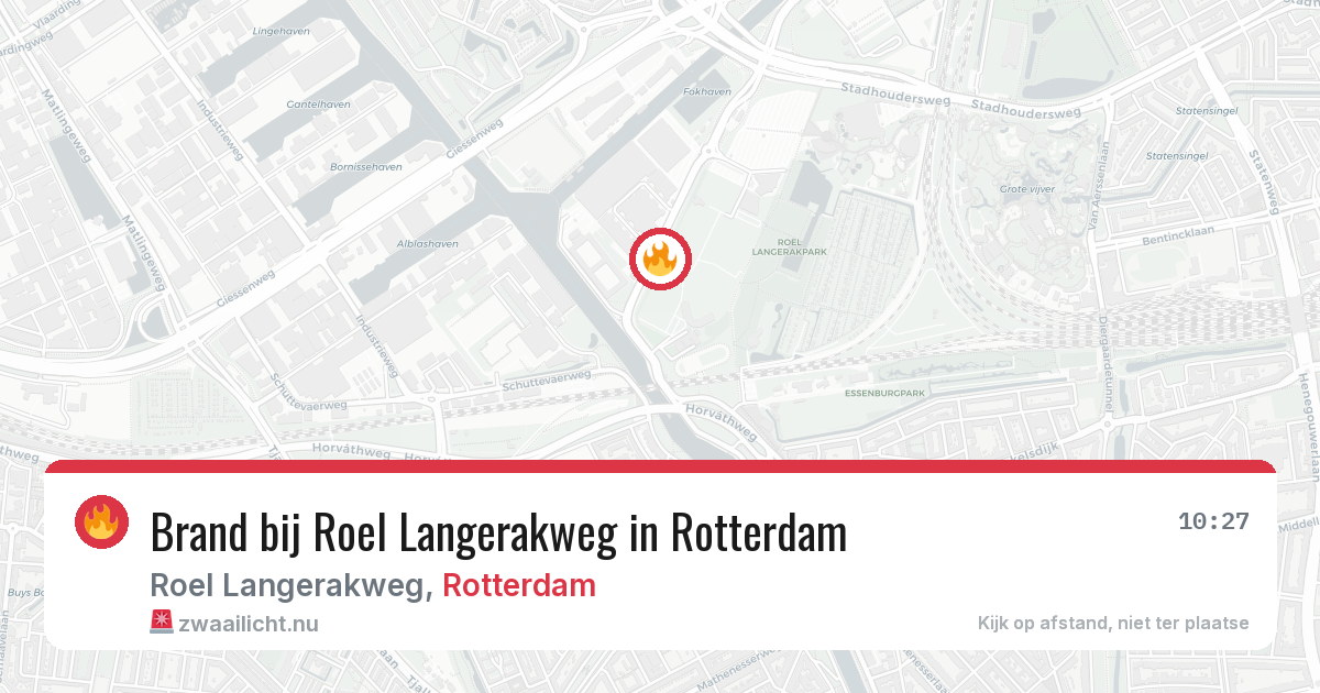 Brand bij Roel Langerakweg in Rotterdam — 2 jun 2026