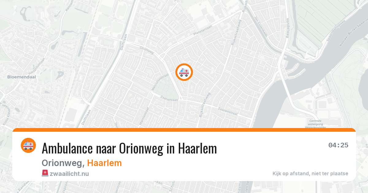 Ambulance naar Orionweg in Haarlem — 12 jul 2026